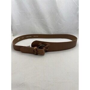 J Jill Size XL Genuine Leather Brown Belt Braided Accents Boho Classic Everyday